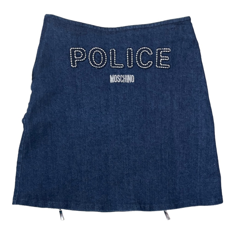Moschino Junior Police Denim Skirt